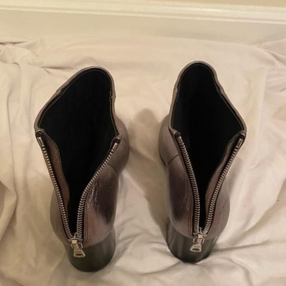 rag and bone Leather Silver Booties (Made in Italy) - Picture 8 of 13